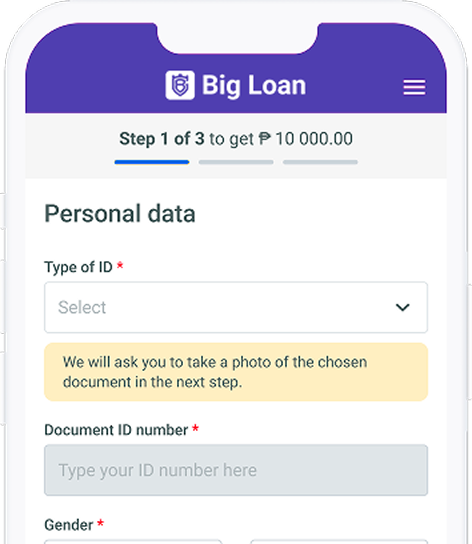 Fill in your information step image